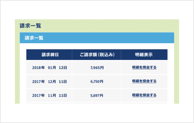 画面例：請求一覧