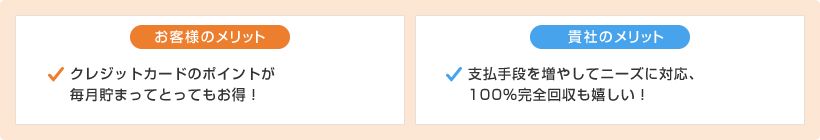「カード決済サービス」のメリット
